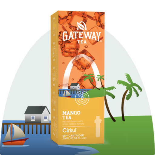 Zero-Calorie Gateway Mango Tea AQB7 - Zero-Calorie Multi-Flavor Sip Pods for Water Bottle - Default Title