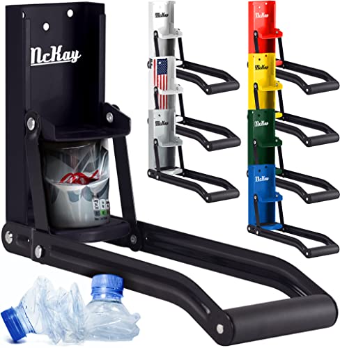Minimalist Mckay 16oz Metal Can Crusher, Heavy-Duty Wall-Mounted Smasher Set
