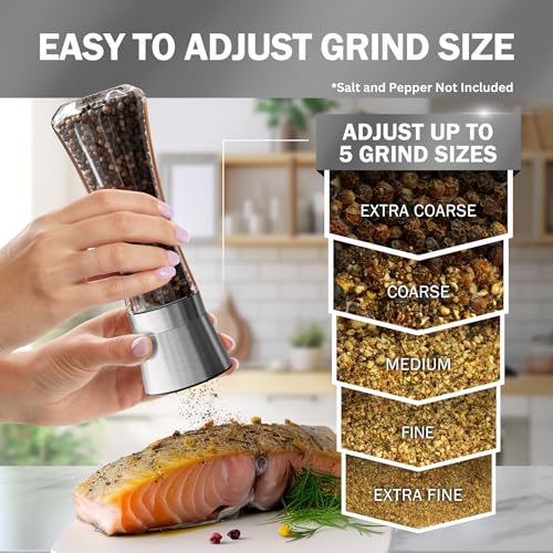 Modern Home EC exclusive Stainless Steel Sea Salt and Pepper