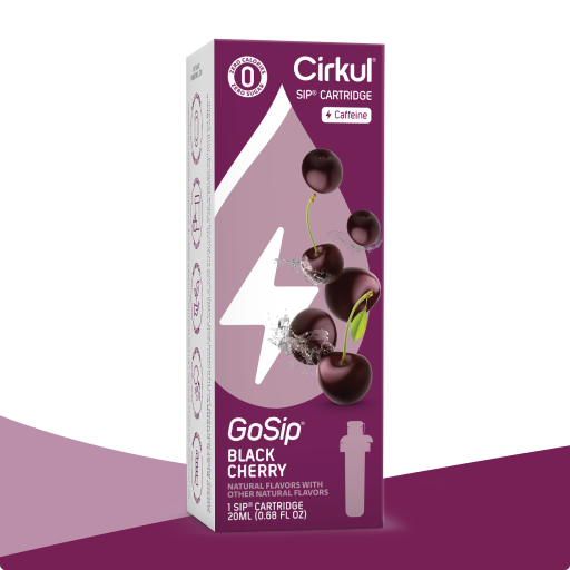Zero-Calorie GoSip Black Cherry 7X64 - Zero-Calorie Multi-Flavor Sip Pods for Water Bottle - Default Title
