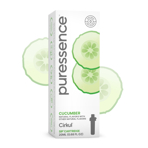 Natural Fruit Flavored Puressence Cucumber (Unsweetened) 5WHH - Zero-Calorie Multi-Flavor Sip Pods for Water Bottle - Default Title
