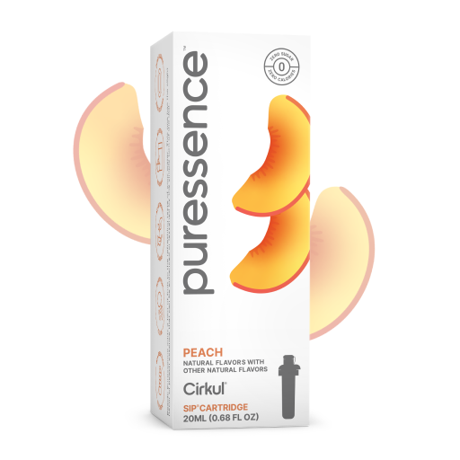 Natural Fruit Flavored Puressence Peach (Unsweetened) 2E7U - Zero-Calorie Multi-Flavor Sip Pods for Water Bottle - Default Title
